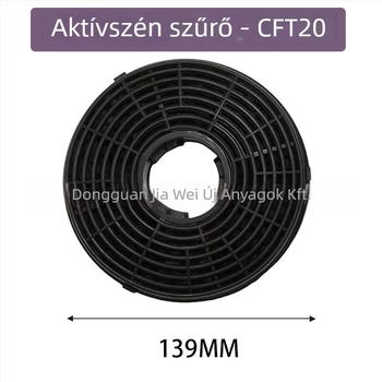 Beépített aktív szénszűrő konyhai szívóhoz – olajszűrő elem, modell Activated carbon filter, tömeg 80–175 g, piacra kerülés 2025