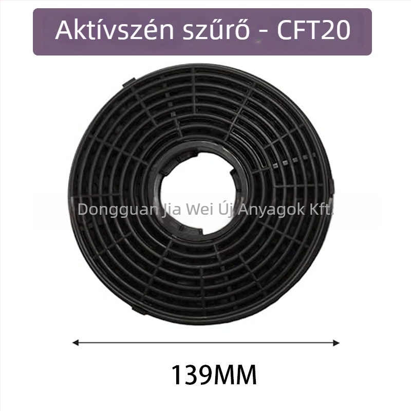 Beépített aktív szénszűrő konyhai szívóhoz – olajszűrő elem, modell Activated carbon filter, tömeg 80–175 g, piacra kerülés 2025