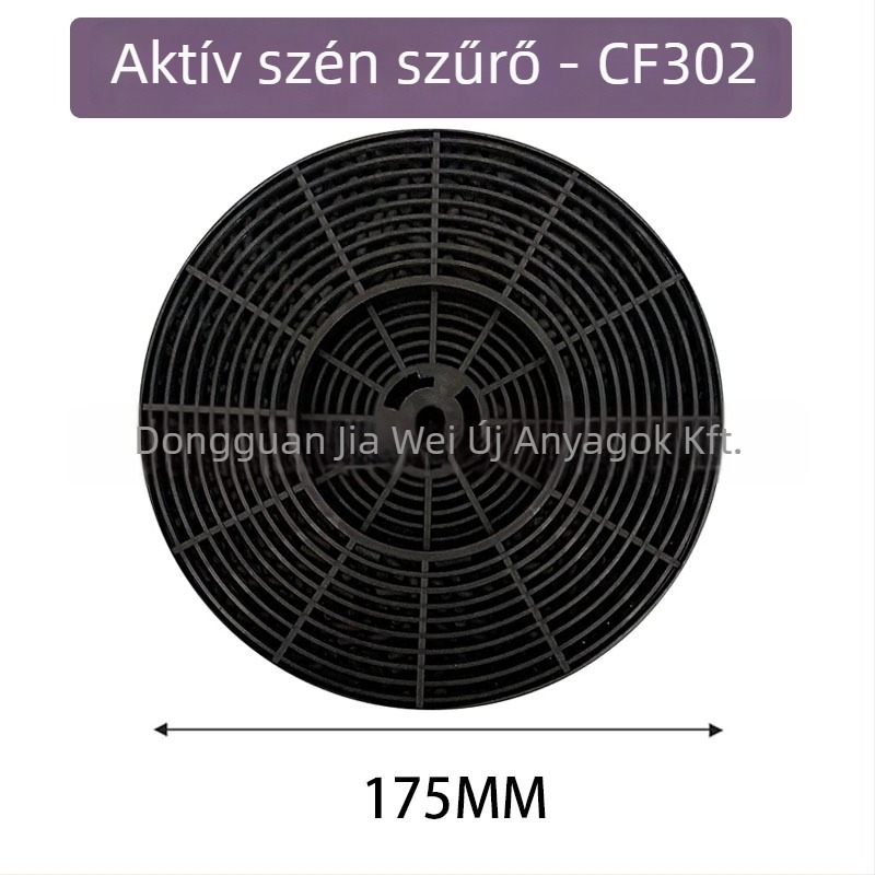 Beépített aktív szénszűrő konyhai szívóhoz – olajszűrő elem, modell Activated carbon filter, tömeg 80–175 g, piacra kerülés 2025