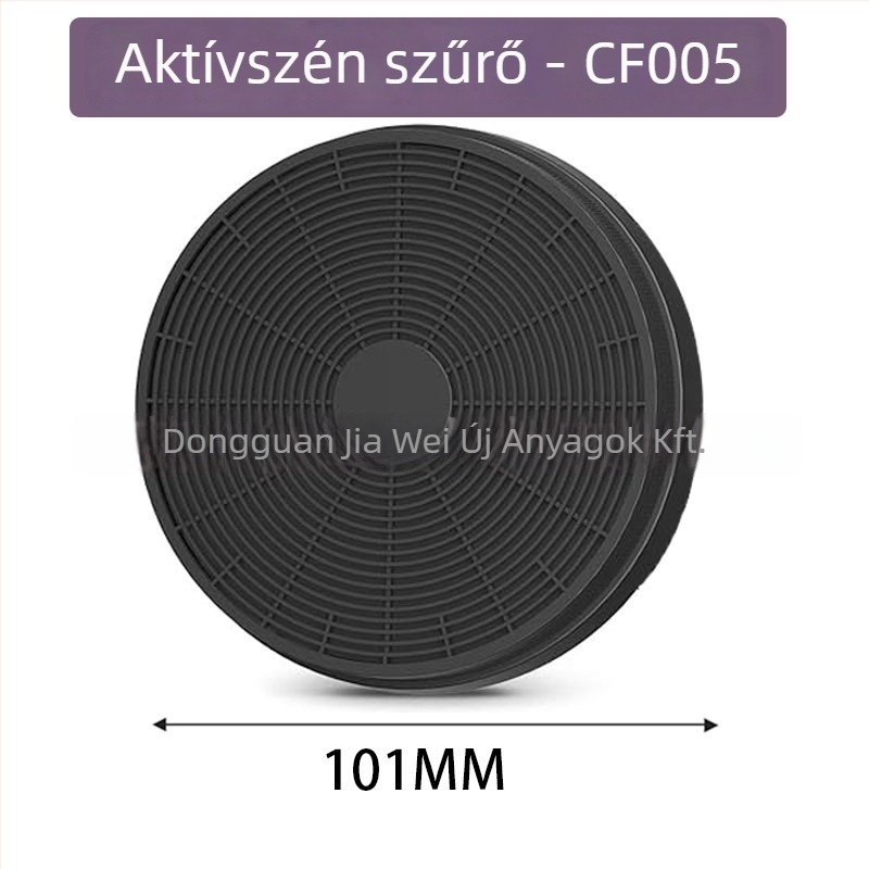 Beépített aktív szénszűrő konyhai szívóhoz – olajszűrő elem, modell Activated carbon filter, tömeg 80–175 g, piacra kerülés 2025