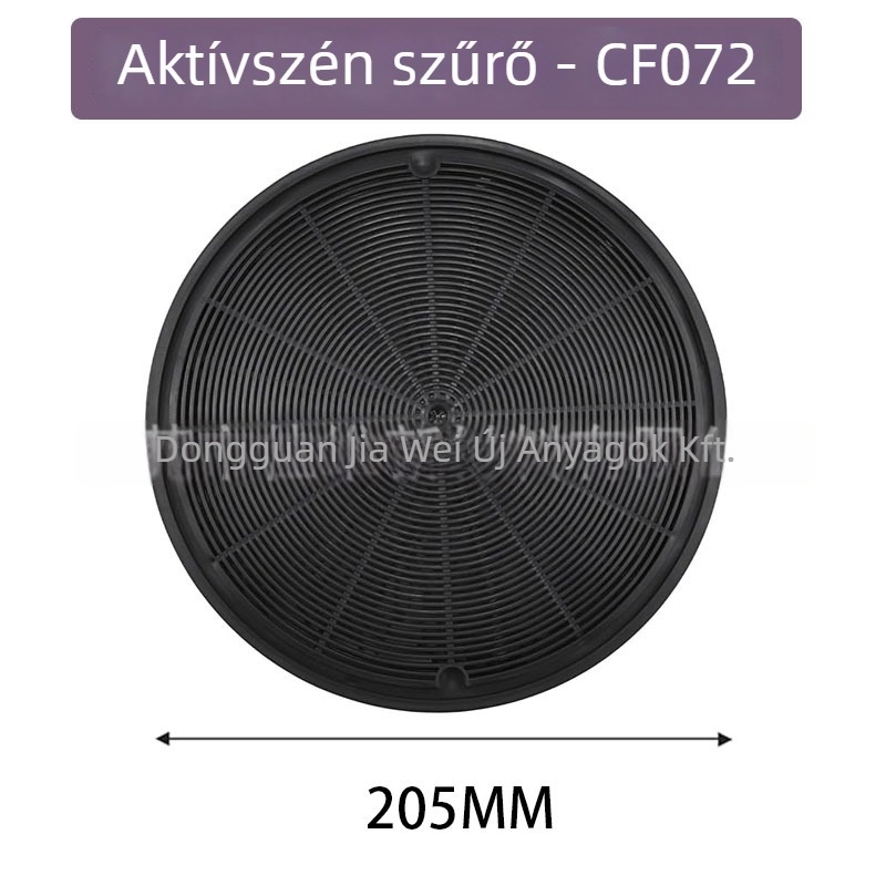 Beépített aktív szénszűrő konyhai szívóhoz – olajszűrő elem, modell Activated carbon filter, tömeg 80–175 g, piacra kerülés 2025