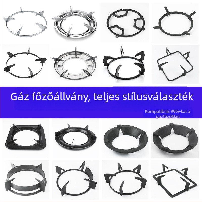 Gáztűzhely tartó – asztali egy darabos kivitel, kézi szerelés, általános modell, tömeg kb. 0,4 kg