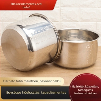 Elektromos főzőedények belső edénye – rozsdamentes acél, tapadásmentes, dupla aljzat, univerzális kompatibilitás, modell Syd-16