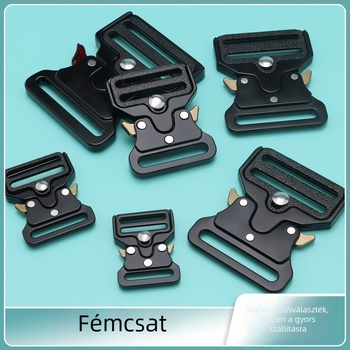 Övcsat táskákhoz: Cobra csat, cinkötvözet, utcai stílus, 2025 tavasz kiadás