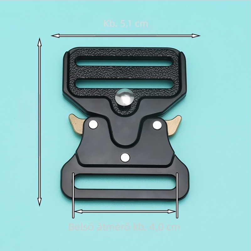 Övcsat táskákhoz: Cobra csat, cinkötvözet, utcai stílus, 2025 tavasz kiadás