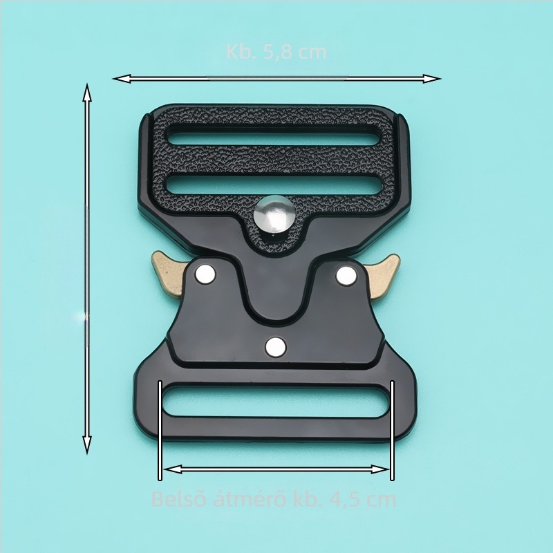 Övcsat táskákhoz: Cobra csat, cinkötvözet, utcai stílus, 2025 tavasz kiadás