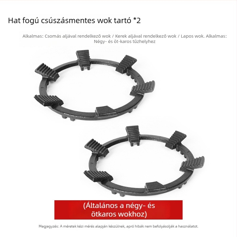 Gáztűzhelyhez tartó edények, univerzális, tej- és kis edények számára, négylábas vagy ötlábas kialakítás, alsó szerelés, nettó tömeg 780 g