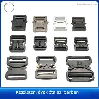 Taktikai övcsat, cinkötvözetből, övhez való alkatrész, kopásálló, poggyász-kiegészítő