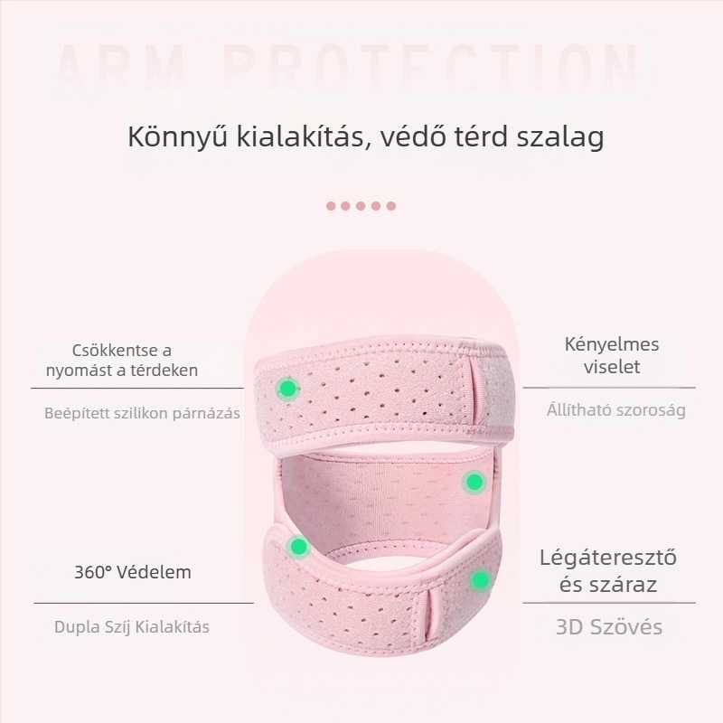 Tartini térdvédő polyeszter rostból, felnőtteknek, badmintonhoz, alsó lábszár védelem