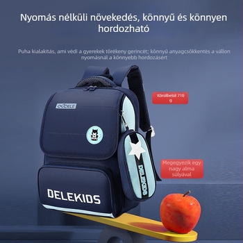 Unisex iskolai hátizsák 1–3. osztály, könnyű, nylon anyagú, ergonomikus hátsó panel