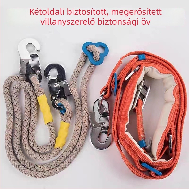 Villanyszerelő biztonsági öv oszlopokra és fára való mászáshoz – magassági munka, teljes derékszíj, márka Chenying Hardware, Termékkód 1