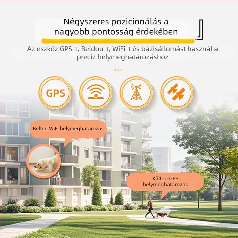IP66 vízálló GPS kisállat lokátor, kutyák és macskák számára