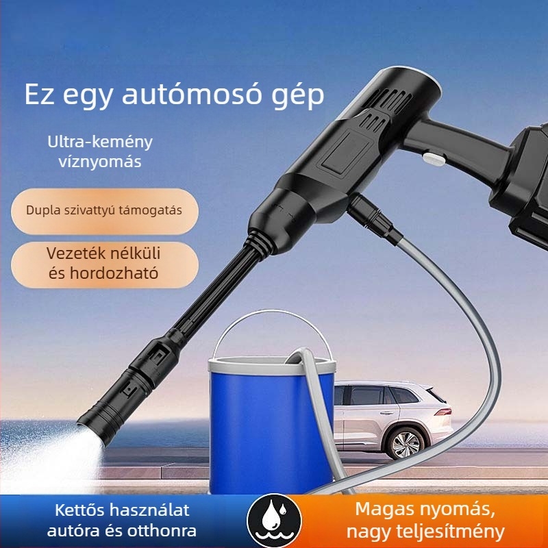 Say one vezeték nélküli autómosó gép – ABS műanyag pisztolyfej, műanyag fogantyú, súly 2500 g