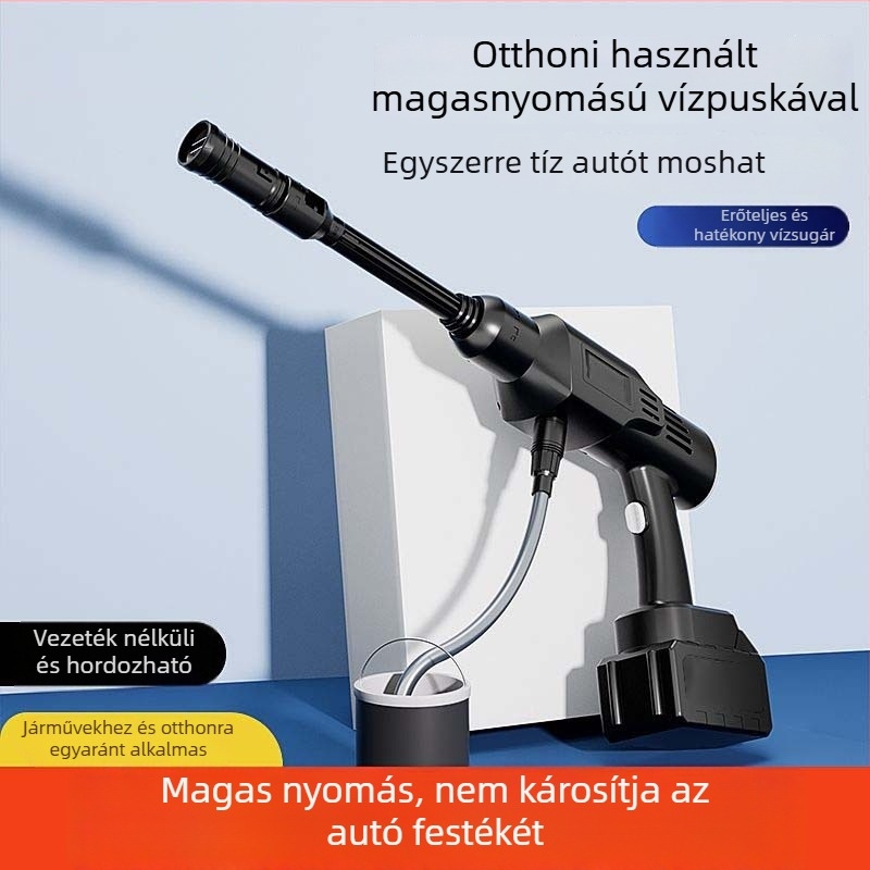 Say one vezeték nélküli autómosó gép – ABS műanyag pisztolyfej, műanyag fogantyú, súly 2500 g