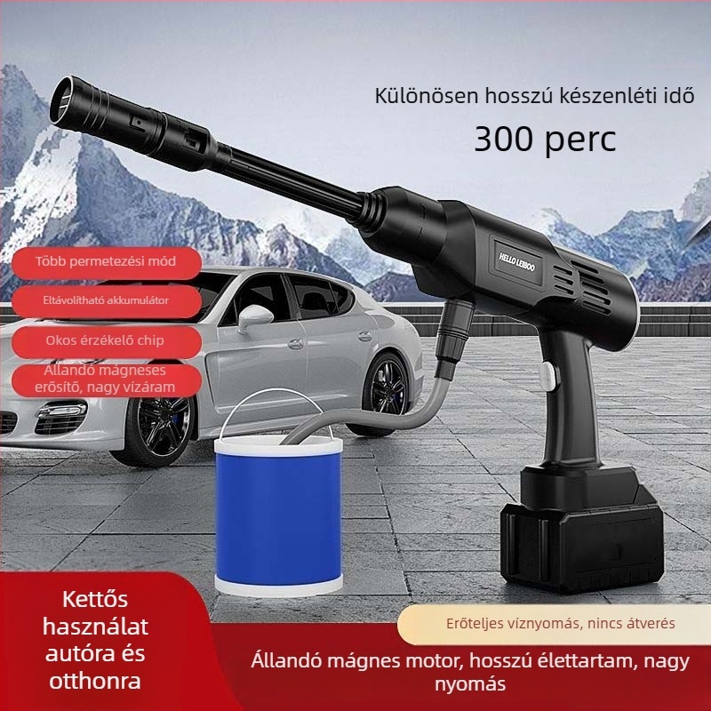Say one vezeték nélküli autómosó gép – ABS műanyag pisztolyfej, műanyag fogantyú, súly 2500 g