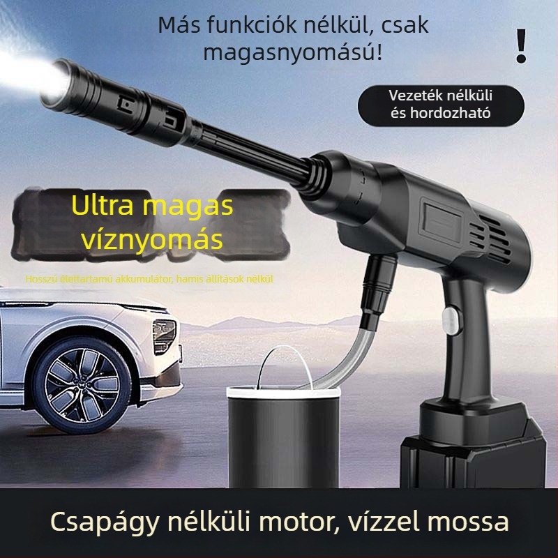 Say one vezeték nélküli autómosó gép – ABS műanyag pisztolyfej, műanyag fogantyú, súly 2500 g