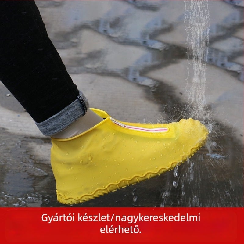 Szilikon cipővédők felnőtteknek, vízállóak, cipzáros kivitelben, vastabbak és kopásállóak, kültéri havas csúszásmentes.