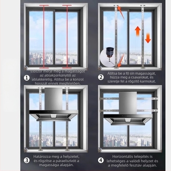 Rozsdamentes acél hood akasztó – univerzális falra szerelhető tartó, 2 kg