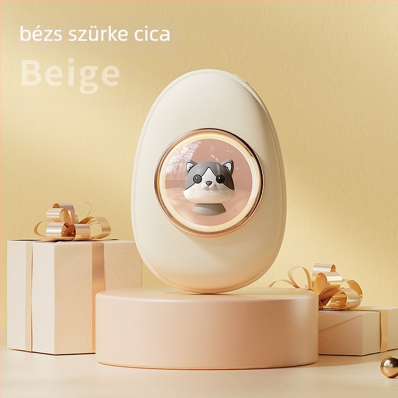 Kézmelegítő USB‑tápellátással, 5W, beépített 1000–1200 mAh akkumulátor, alumínium lemezen keresztüli hőelvezetés