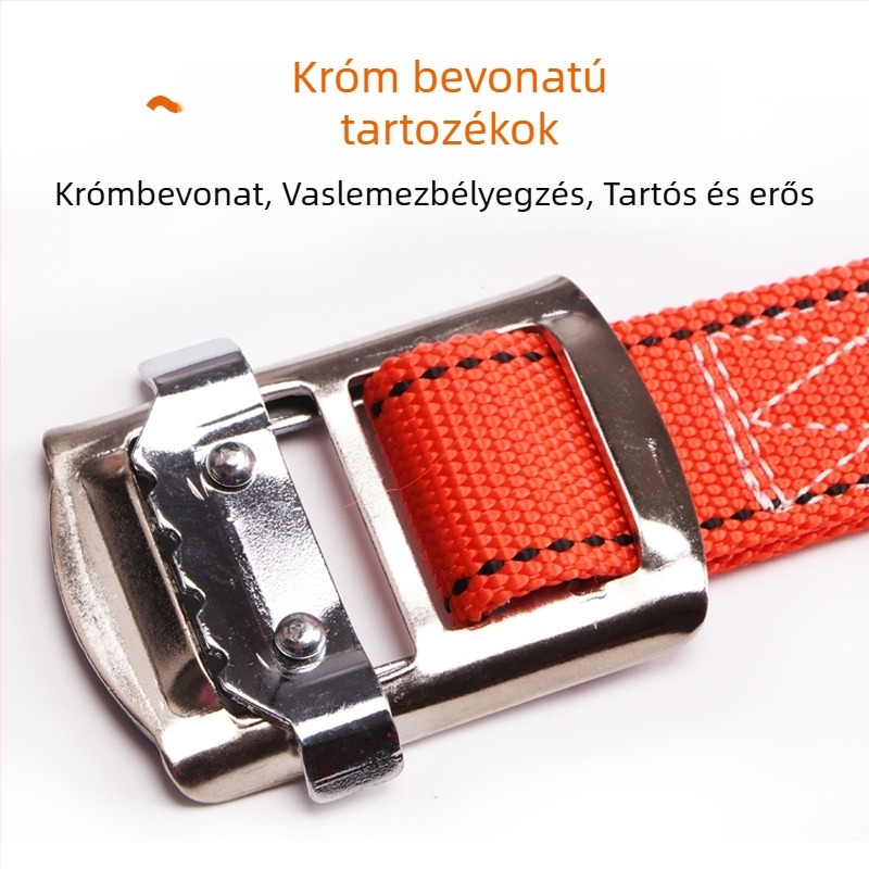 Teljes testű biztonsági hám, nemzeti szabványnak megfelelő, magasban végzett munkához, dupla hátsó rögzítés, öt pontból álló hám kültéri klímaberendezés szereléséhez