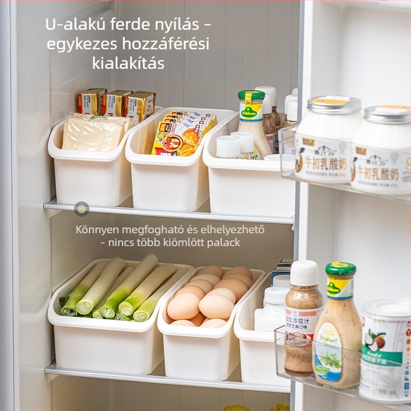 Xitianlong Hűtőszekrény Tároló Doboz – Élelmiszer-minőségű, Fedél Nélküli, Gyümölcsök, Zöldségek és Snackek Tárolására, Konyhai Szervező