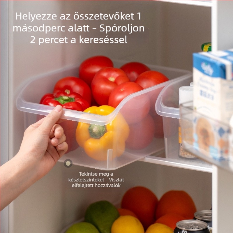 Xitianlong Hűtőszekrény Tároló Doboz – Élelmiszer-minőségű, Fedél Nélküli, Gyümölcsök, Zöldségek és Snackek Tárolására, Konyhai Szervező