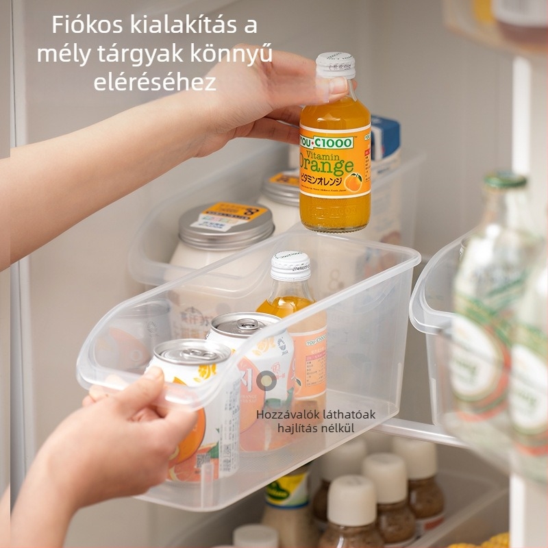 Xitianlong Hűtőszekrény Tároló Doboz – Élelmiszer-minőségű, Fedél Nélküli, Gyümölcsök, Zöldségek és Snackek Tárolására, Konyhai Szervező