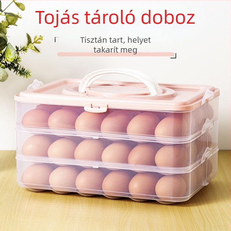 Lan Xiang tojás tároló doboz hűtőszekrényhez — élelmiszer-minőségű műanyag, Kínában gyártva