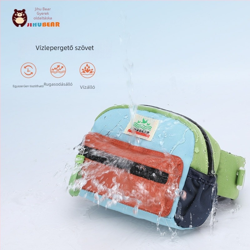 Almost a Bear gyerekeknek szóló nylon crossbody táska, könnyű, uniszex, lélegző, aranyos stílus, tavasz 2024