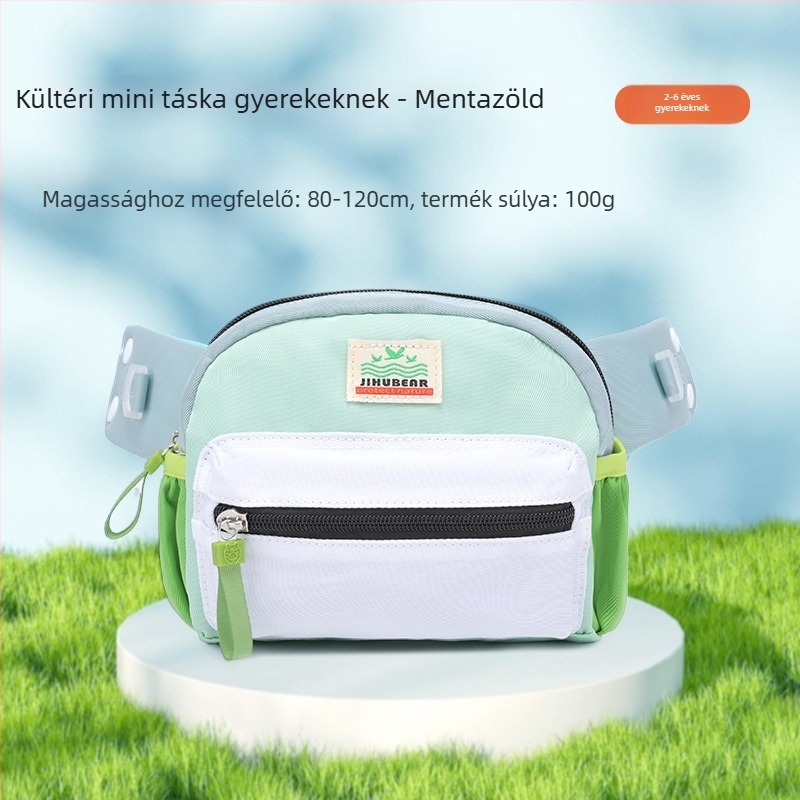 Almost a Bear gyerekeknek szóló nylon crossbody táska, könnyű, uniszex, lélegző, aranyos stílus, tavasz 2024