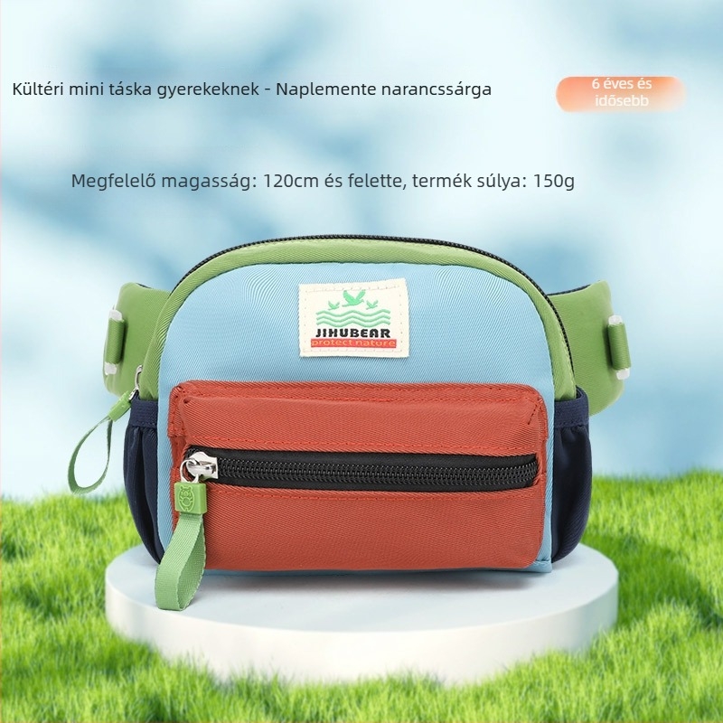 Almost a Bear gyerekeknek szóló nylon crossbody táska, könnyű, uniszex, lélegző, aranyos stílus, tavasz 2024