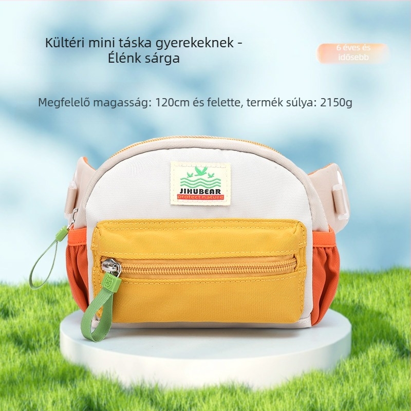 Almost a Bear gyerekeknek szóló nylon crossbody táska, könnyű, uniszex, lélegző, aranyos stílus, tavasz 2024