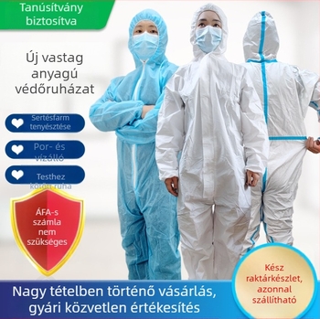 PP védőruha összekapcsolt dizájnnal és légáteresztő filmmel izolációhoz