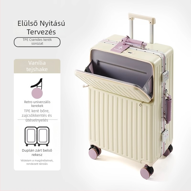 Utazótáska ABS+PC héj, USB-port, univerzális kerekek, kombinációs zár, súly 4,2 kg