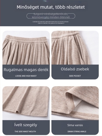 Ruitong A-vonalú midi szoknya zsebekkel, egyszínű minta, poliészter-viszkóz keverék