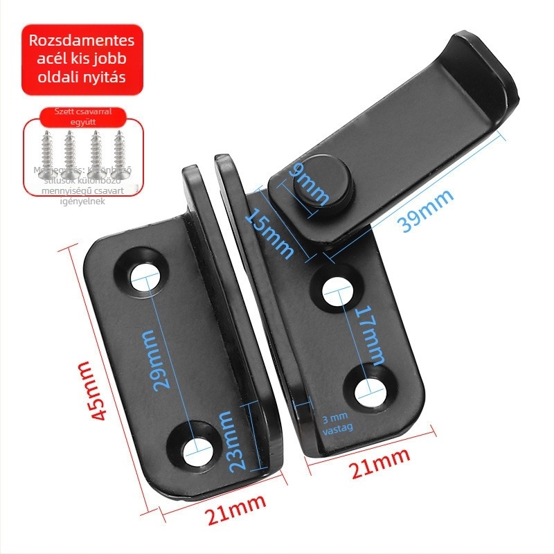 G2010 rozsdamentes acél ajtózár, faajtókhoz és irodai szekrényekhez, modern egyszerű stílus