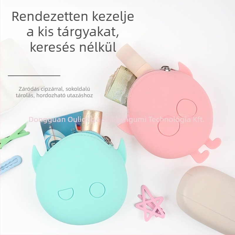 Silikon pénztárca állatmintával, városi egyszerű stílus, márka GDOMG; vízálló, ultrakönnyű, vágásálló