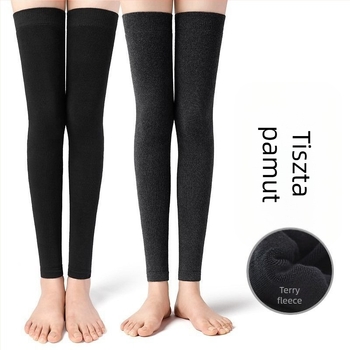 Női térd fölötti melegítőharisnya, vádli védelmével, spandex anyagból, őszre és télre, alkalmas egyéb sportokra