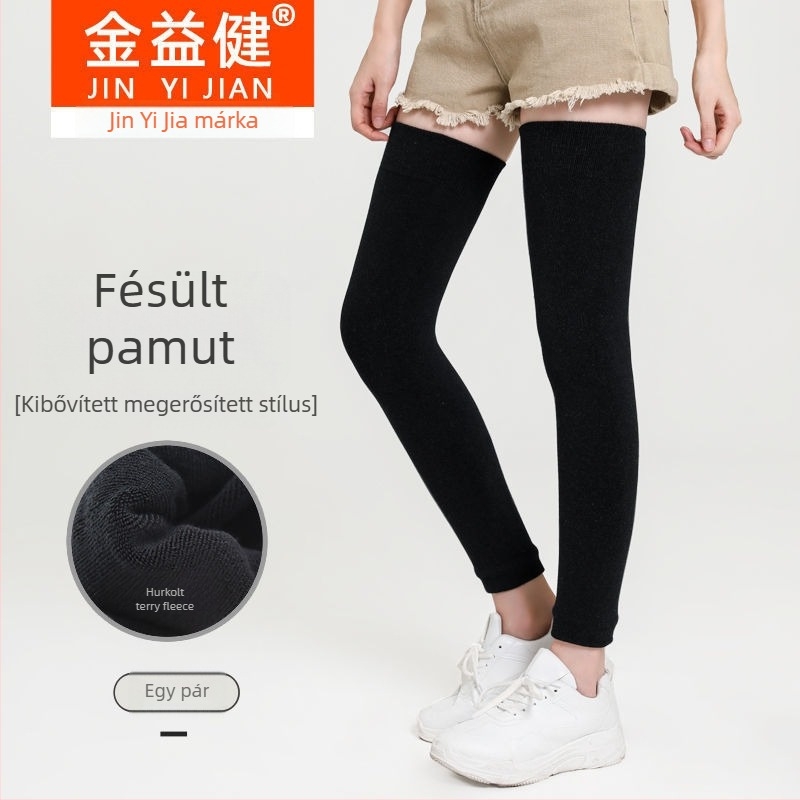 Női térd fölötti melegítőharisnya, vádli védelmével, spandex anyagból, őszre és télre, alkalmas egyéb sportokra