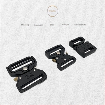 Taktikai övcsat cinkötvözetből, nagy szilárdságú, kopásálló, állítható, webbinghez kompatibilis