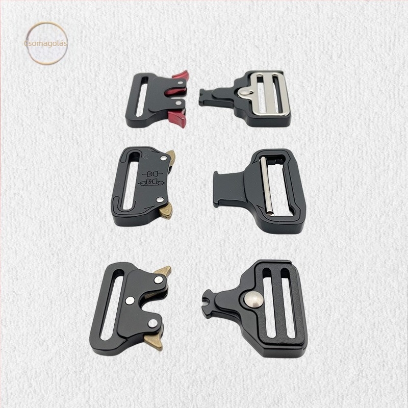 Taktikai övcsat cinkötvözetből, nagy szilárdságú, kopásálló, állítható, webbinghez kompatibilis