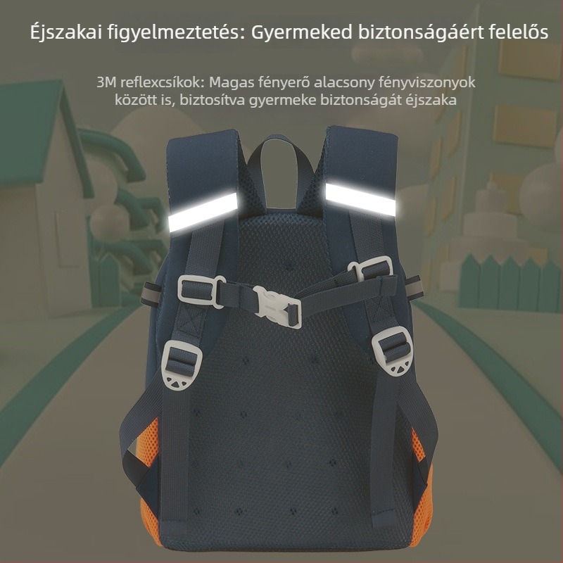Óvodai táska oroszlán mintával, diving anyag, légáteresztő, vízálló, lopás elleni védelem, modell 6100