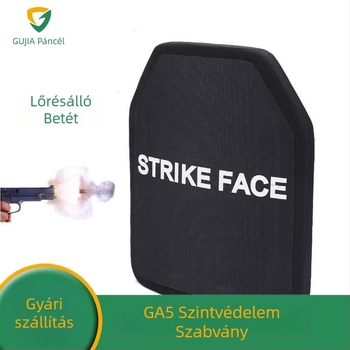 Sérülésvédő mellkasi betét – kerámia, NIJ III/IV, Anyagok: PE, alumina, SiC; Súly: 2500 g