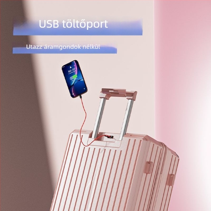 2024 új stílusú utazótáska, nagy kapacitású, friss dizájn, 360° kerekek és zár kóddal