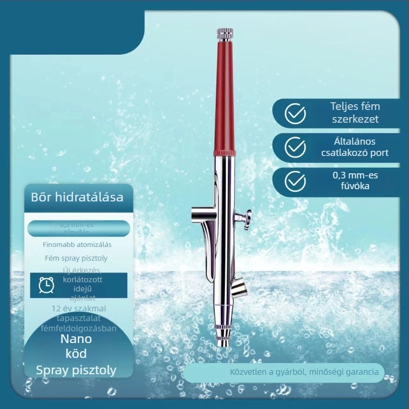 Hydratáló permetező oxigéninjekcióval, fémtest, univerzális modell, kapcsolóval irányítva, maximális teljesítmény 260kp