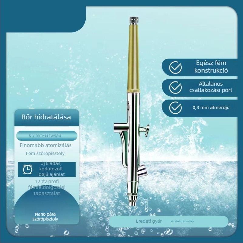 Hydratáló permetező oxigéninjekcióval, fémtest, univerzális modell, kapcsolóval irányítva, maximális teljesítmény 260kp