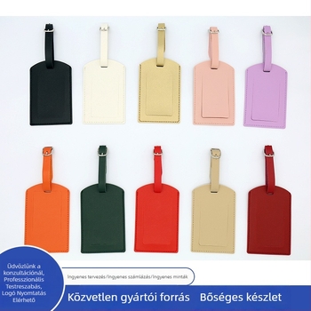 ablakos bőröndcímke – PU bőr, Bowei, szabadidős utazási stílus, egyszínű minta, vízálló, lopás elleni védelem, csalás elleni védelem