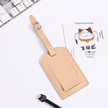 ablakos bőröndcímke – PU bőr, Bowei, szabadidős utazási stílus, egyszínű minta, vízálló, lopás elleni védelem, csalás elleni védelem