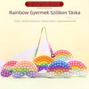 Szilikon buborékos táska rajzfilmszerű mintával, belső réteg nélkül; légáteresztő, vízálló, ultrakönnyű