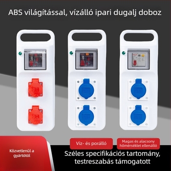 Hordozható háromfázisú ipari konnektor-doboz — ABS ház, CE tanúsítvány, ABS Light Industrial Socket Box sorozat